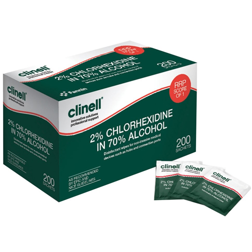 Clinell 2% Chlorhexidine Wipe Sachets